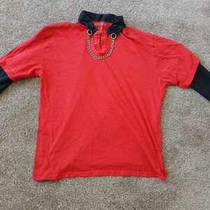 Red Hot Topic Long Sleeve with Chain